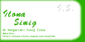 ilona simig business card